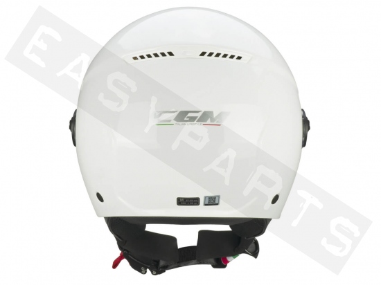 Helmet Demi Jet CGM 167A FLO MONO white (long visor)